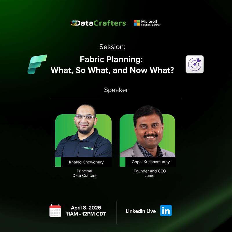 DataCrafters | Event | Fabric Planning: What, So What, and Now What?